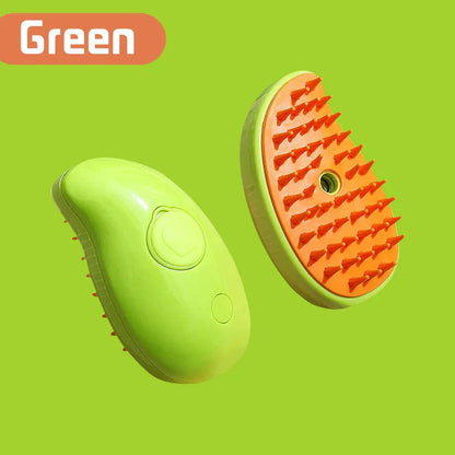 Electric Cat Steam Brush – 3-In-1 Pet Grooming Comb with Water Spray for Cats and Dogs, USB Rechargeable.
