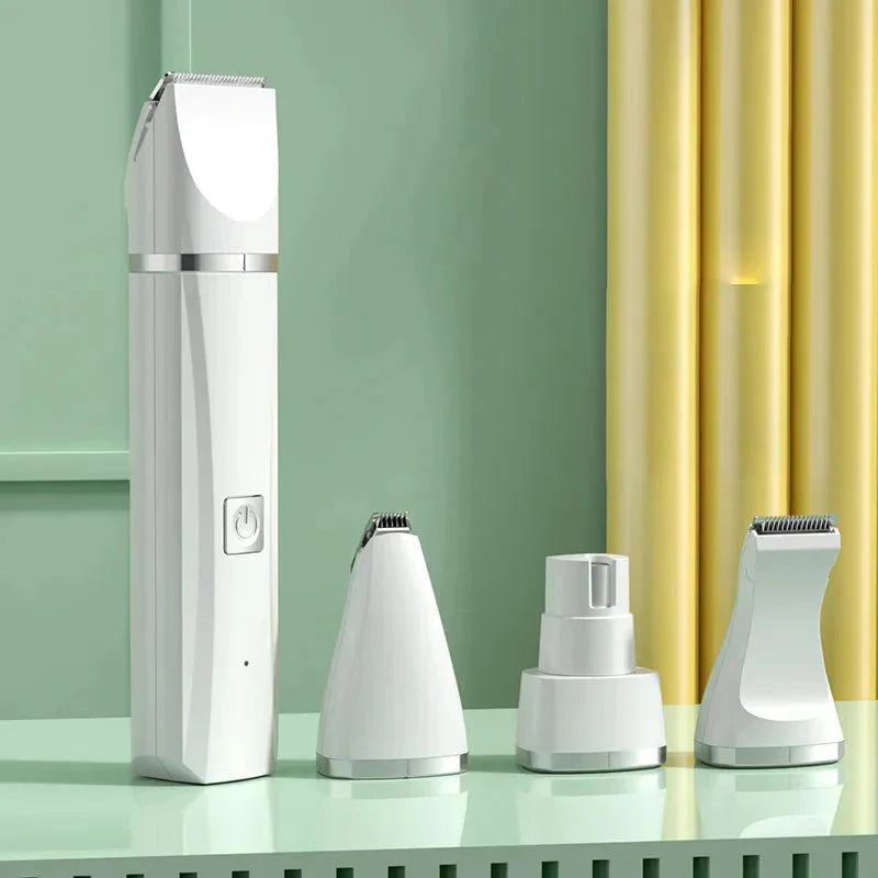 4 in 1 Electric Pet Grooming Kit - Hair Trimmer, Clippers, Nail Grinder for Cats & Dogs.